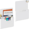 DALTACK Magnetic File Holder, Magnetic Mail and Paper Organizer for File Cabinets, Refrigerators or Wall, Large PP File Pocket for Letters, Documents, Magazines and Folders, 2 Pack