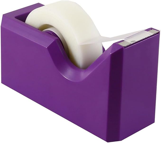 JAM PAPER Colorful Desk Tape Dispensers - Purple - Sold Individually