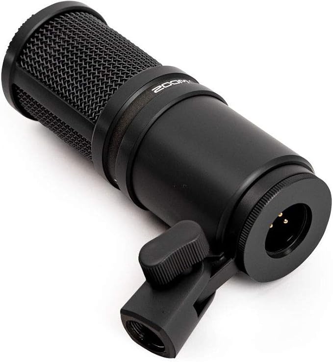 Zoom ZDM-1 Dynamic Microphone + On Stage Broadcast/Webcast Boom Arm + Stereo Headphones + Cleaning Cloth (4 Person Mic Bundle)