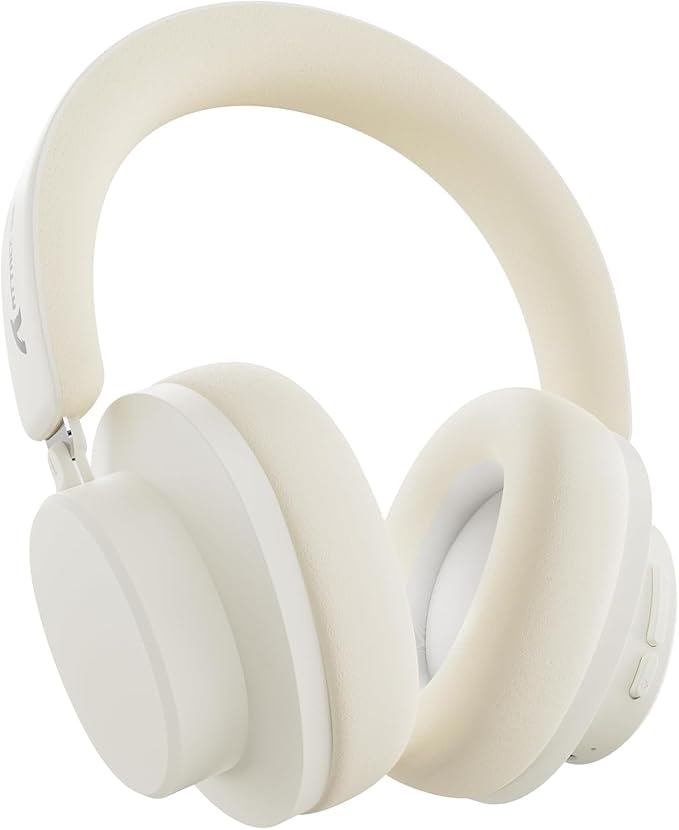 ATTACK SHARK G500 Wireless Over-ear Noise Canceling Headphones,Bluetooth ANC Gaming Headset with BT 5.3/3.5mm Audio Cable,20H Playtime,Hifi Stereo Sound,Deep Bass,Built-in Mic for PC Smartphone(Beige)