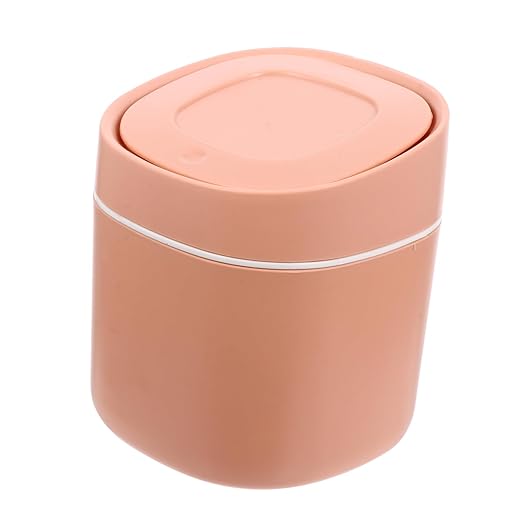 SOLUSTRE 1pc Plastic Desktop Trash Can Small Desk Bin Slim Garbage Holder Mini Lid