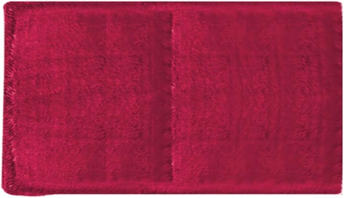 Fox Valley Traders Sherpa Covered Gel Cushion for Back and Seat, Crafted with Soft Memory Foam, Home Improvement - Burgundy Design, Cushion Measures 35 3/8" Wide x 15 3/4" Long x 3 1/2" High