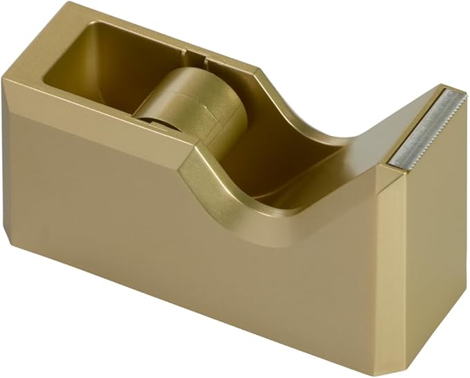 JAM PAPER Colorful Desk Tape Dispensers - Gold - 3/Pack