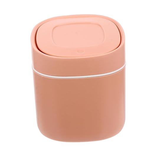 1pc Slim Desktop Waste Bin Garbage Barrel Mini Trash Can Lid for Bathroom Kitchen Study Unique Shape Quality Performance