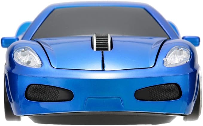 MGbeauty Wireless Mouse Sport Car Mouse Computer Optical Mice for PC Laptop MAC with LED Light (Blue)