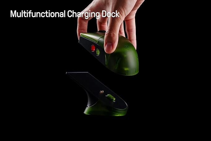 8Bitdo Retro R8 Mouse with Charging Dock, PAW 3395 Optical Sensor DPI 26K, 4K Polling Rate, Programmable Buttons, Kailh Sword GM X Micro Switches, Ambidextrous - Xbox Edition (Officially Licensed)