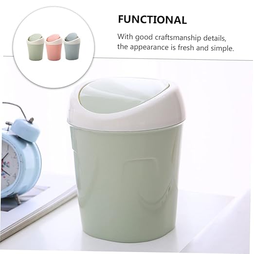 KOMBIUDA 3pcs Desk Trash Can Mini Bedroom Waste Bin Slim Trash Bin for Car Home Trash Can Desktop Waste Container
