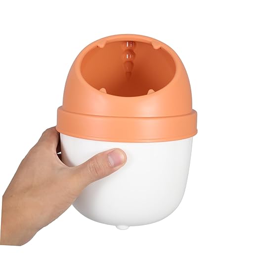 ARTIBETTER Cute Small Trash Can Lid Kawaii Dinosaur Design Desktop Waste Bin for Home Office Bathroom and Bedroom Compact -preventing Waste Holder for Small Spaces