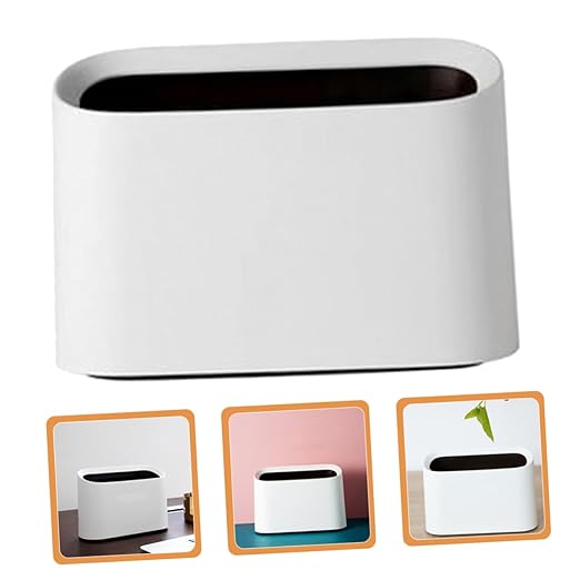 Cabilock Slim Material Car Trash Can Desk Top Storage Office Desk Garbage Bin Table Wastebasket Wastebasket
