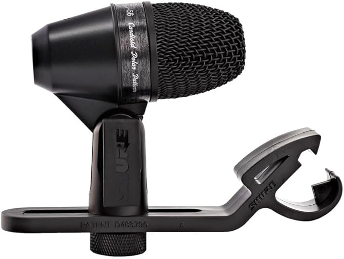 Shure PGA56 Dynamic Microphone - with Cardioid Pick-up Pattern, Swivel-Mount Dynamic Snare/Tom Microphone with AP56DM Drum Mount (PGA56-XLR)