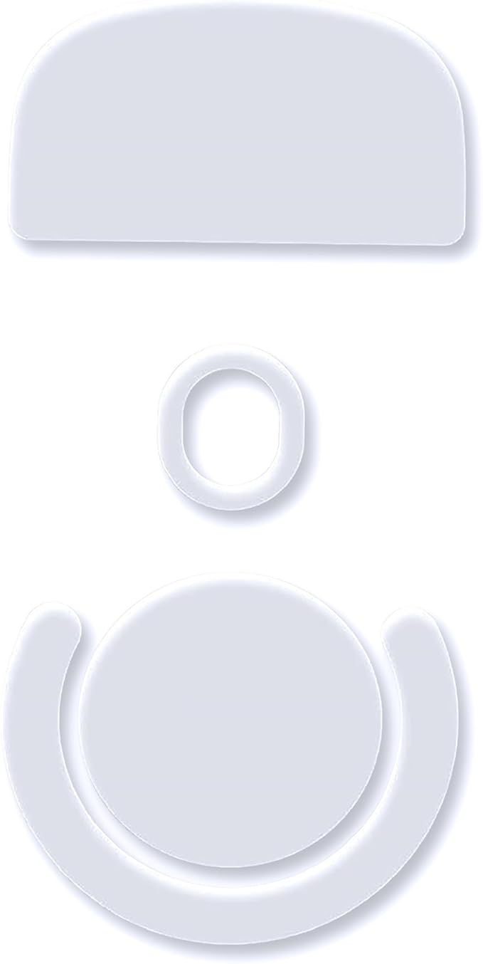 PWNAGE SmoothGlide PTFE Rounded Replacement Mouse Skates Feet for G Pro X Superlight GPX, Ultra-Smooth and Durable, 3M Adhesive, Gaming Mouse White
