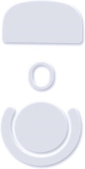 PWNAGE SmoothGlide PTFE Rounded Replacement Mouse Skates Feet for G Pro X Superlight GPX, Ultra-Smooth and Durable, 3M Adhesive, Gaming Mouse White