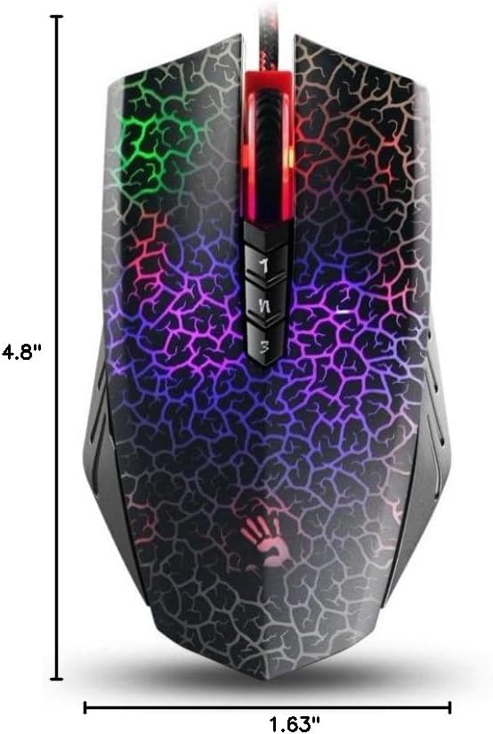 Bloody Optical Gaming Mouse with Light Strike (LK) Switch & Scroll - Fully Programmable and Advance Macros (A70 II)