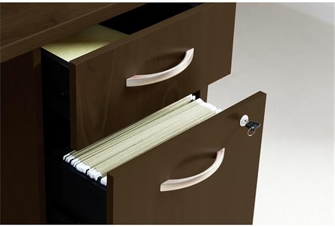 Bush Business Furniture Series C 72W U-Station with 2-Drawer Mobile Pedestal and 3-Drawer Mobile Pedestal