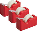 JAM PAPER Colorful Desk Tape Dispensers - Red - 3/Pack
