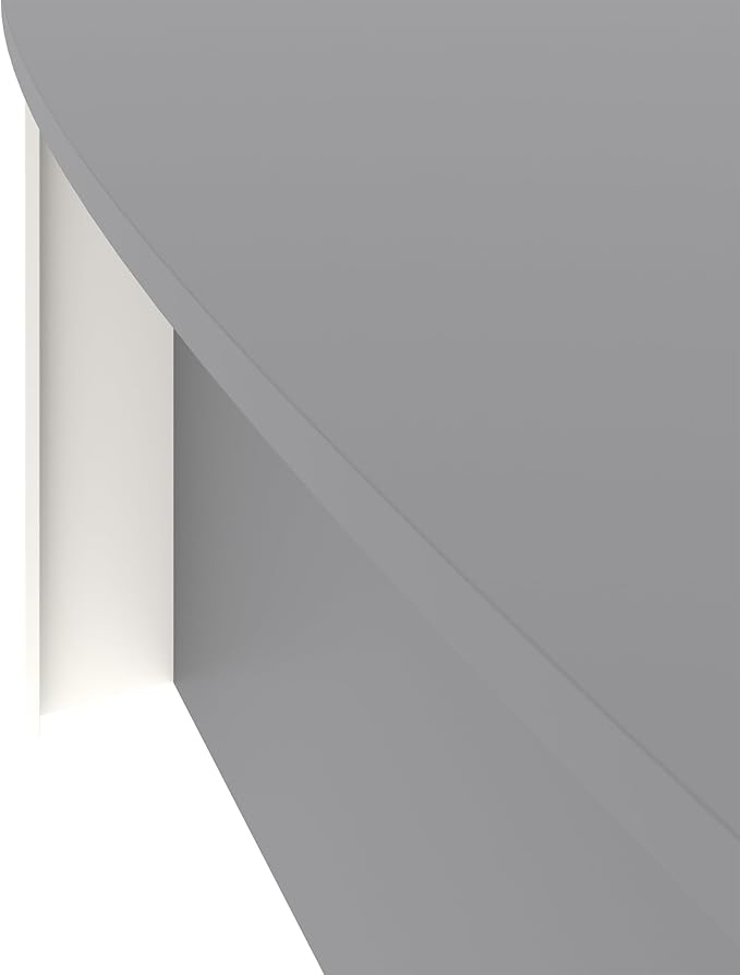 Atlin Designs Modern Wood U-Shape Home Office Desk Set, Slate Gray and White Finish, Commercial Grade with Pedestal, Ball-Bearing Slides, Grommets, 30.4"H x 71.1"W x 92.6"D, Functional Office Solution