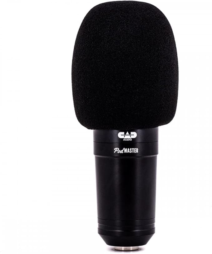 CAD PM1200 PodMaster™ SuperD Professional Broadcast / Podcasting Microphone with SuperD VOG Dynamic Capsule, supplied with Broadcast Boom Mic Stand