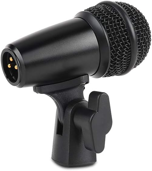 XTUGA 7-Piece Drum Microphone Kit,Wired Dynamic Drum Mic Kit - Metal Kick Bass Drum,Tom/Snare & Cymbals Microphone with Thread Clip-On for Stage Performances and Studio Recording(MI7)