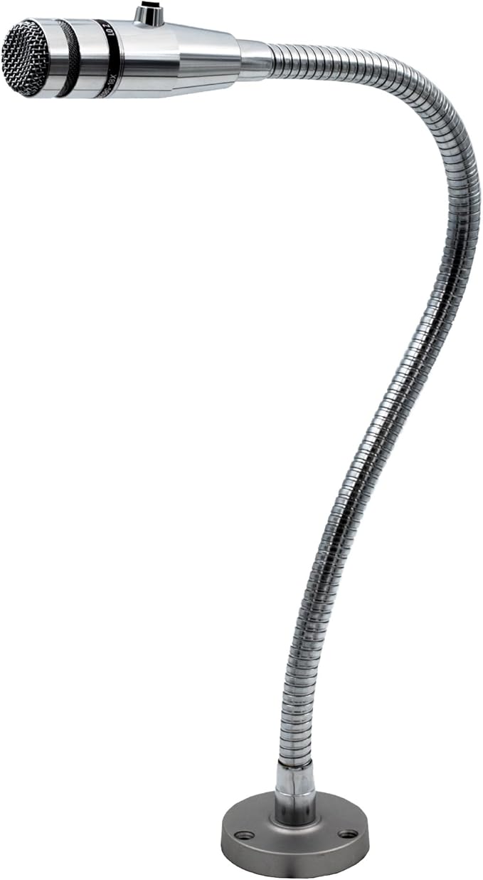 REBUILD SKILLS Push-to-Talk Microphone RBX-515SBG-18X Compatible with Shure 515SBG-18X for use in Restaurants Grocery Store Drive Thru - 20" Gooseneck, Mount Attached and 6½’ Cord