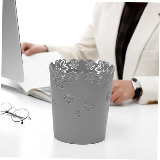 DECHOUS 2pcs Small Trash Can Slim Household Storage Bin Desktop Garbage Bin Multi-Functional