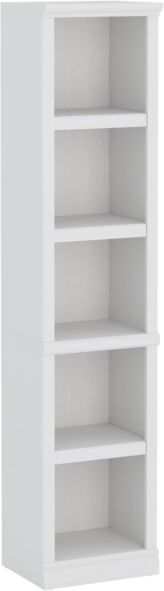 Bevfint 70" Tall Bookcase, White Narrow Floor Standing Bookshelf, 5 Tier Shelves Open Storage Organizer, Book Case for Living Room Hallway Kitchen Home Office Bathroom, White - 5 Tier