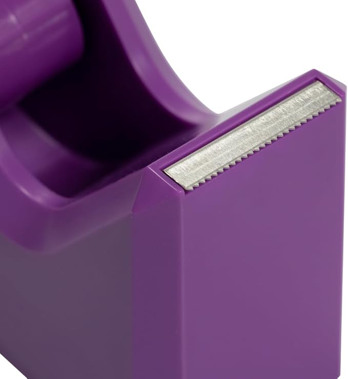 JAM PAPER Colorful Desk Tape Dispensers - Purple - 3/Pack