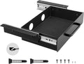 VEVOR Under Desk Drawer Slide Out, 13 inch Attachable Desk Drawer for Sit Stand Workstation, Hidden Under Counter Drawers for office Home, Black