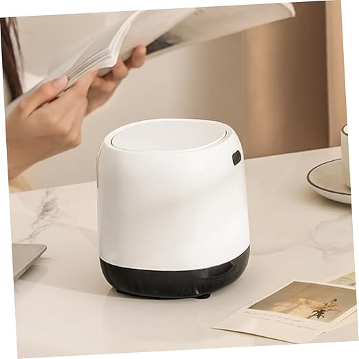 Zerodeko Slim Trash Can Recycle Bin for Office Bedroom Living Room Mini Desktop Garbage Can Portable Easy to Move Small