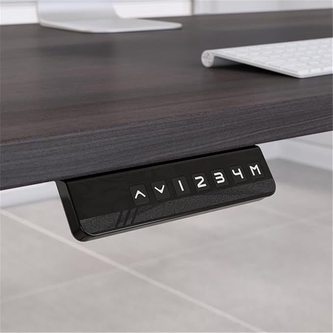 UrbanPro 72W Adjustable Height Standing Desk with Storage and 5 Shelf Bookcase, Storm Gray Finish, Engineered Wood, Steel Base, Ergonomic Office Furniture Set for Home Office or Workspace Organization