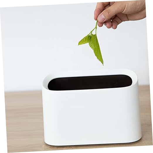Cabilock Slim Material Car Trash Can Desk Top Storage Office Desk Garbage Bin Table Wastebasket Wastebasket