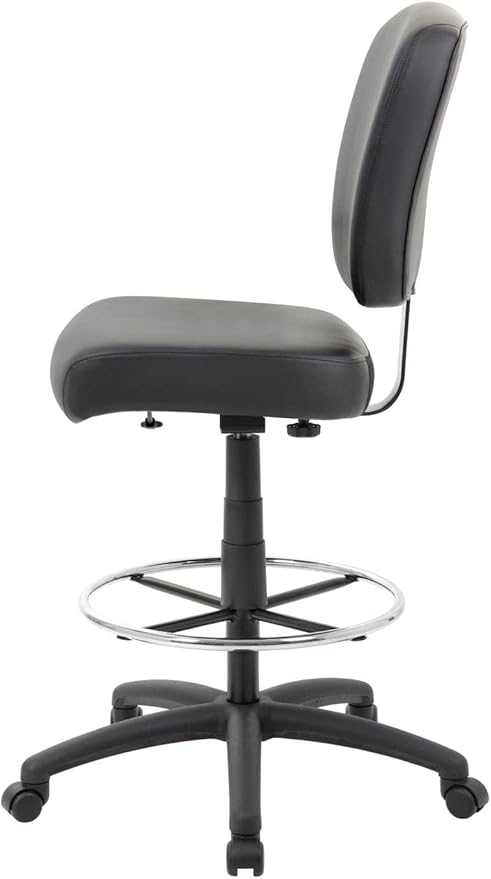 Boss Office Products Oversized Drafting Stool in Black