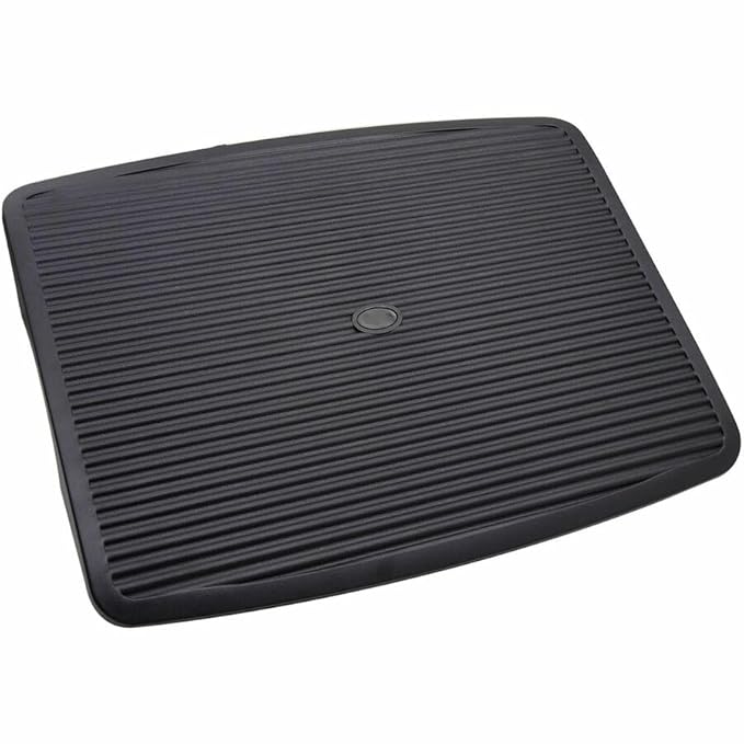 Lorell Ergonomic Rocking Footrest, 17.6" x 13.8" x 3.5", Plastic, Black