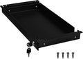Frassie 17 Inch Under Desk Pull-Out Drawer with Lock Office Mounted Sliding Metal Pencil Drawer for Standing Desk