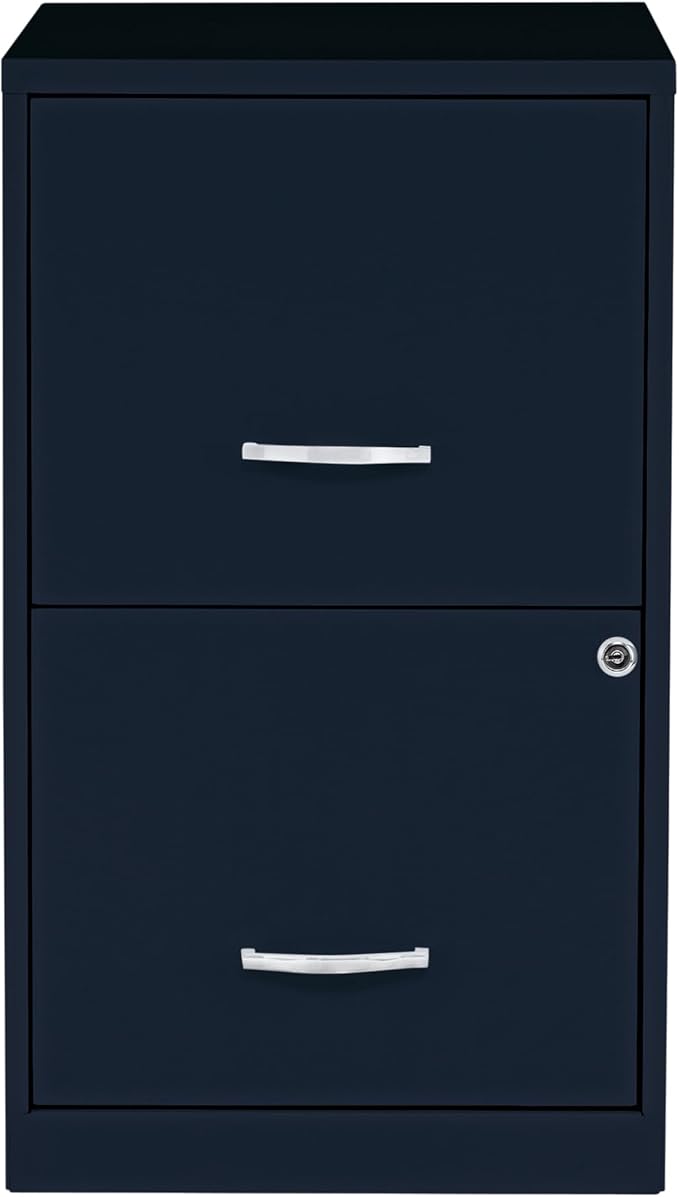 NuSparc 2 Drawer Locking Filing Cabinet | Pre-Assembled Steel Construction | Space-Saving Design is Perfect for Home and Small Office | Letter-Size | Assembled in North America