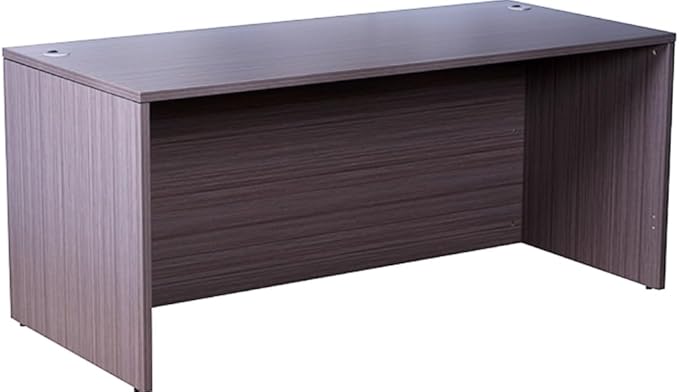 Boss Office L-Shape Desk with Pedestal in Driftwood