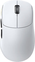 Lamzu Thorn Wireless Gaming Mouse, Ultra-Lightweight 52g, 26000DPI, Ergonomic, Optical Switch, Silver TTC Encoder, PAW3395 Sensor, MCU Nordic 52840-Polar White,4K Compatible