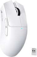 MAMBASNAKE Attack Shark X11SE Lightweight Wireless Gaming Mouse, Tri-Mode 2.4G/USB-C Wired/BT, 22K DPI, PAW3311 Optical Sensor, 59g, 5 Programmable Buttons, 300mAh Battery for PC/Mac(White)
