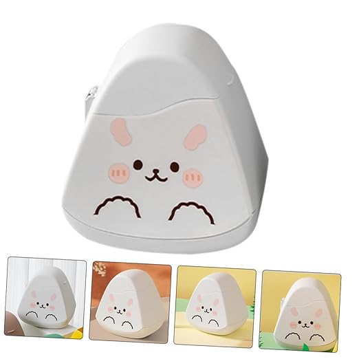 PRETYZOOM Mini Desktop Trash Can Cute Animal Design Waste Bin for Home Office Compact Decorative Garbage Holder Lid for Desk Car Small Xj Rabbit