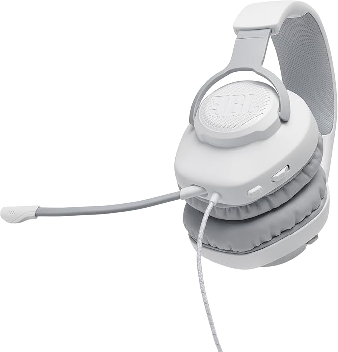 JBL Quantum 100 - Wired Over-Ear Gaming Headphones - White, Large