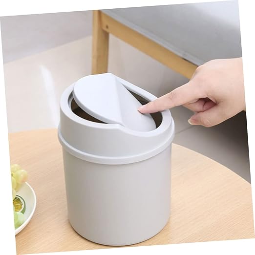 MAGICLULU 2pcs Slim Trash Can Lid Kitchen Office Accessories Recycling Bin for Kitchen Desktop Trash Can Household Bin