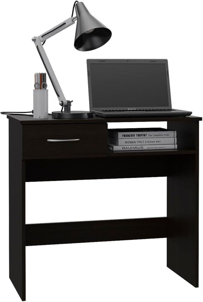 Two Piece Home Office Set - Engineered Wood Black - Durable Workstation Set - Home Office, Workspace - Elegant Finish