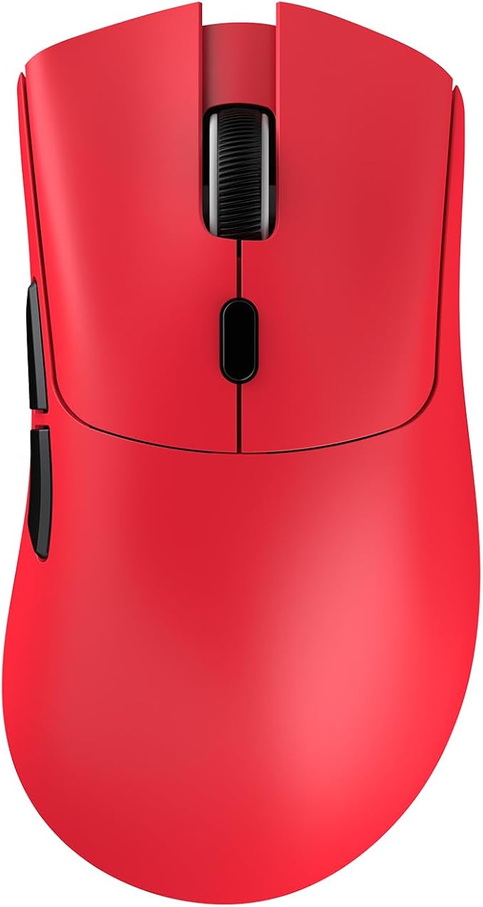 MAMBASNAKE Attack Shark R1 Wireless Gaming Mouse,PAW3311 Optical Sensor 18K DPI,59g Ultralight 2.4Ghz/BT/Wired Computer Mice for Win/Mac - Red
