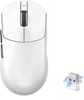 MAMBASNAKE×Attack Shark X8 Plus Wireless Gaming Mouse,Tri-Mode Connection,40000 DPI Ultra Lightweight,PAW3395PRO Sensor,150h Battery Life,5 programmable Buttons for Windows/Mac/Linux/XP-White