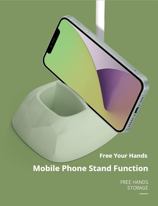 Portable Desk Lamp with Detachable Flashlight, 3 Color Temperature Modes, 1200mAh Battery, Stepless Dimming Brightness Memory - Ideal for Home Office Use (Green)