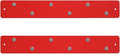Three by Three Seattle 14 x 2 Inch Metal Mini Strip Frameless Magnetic Bulletin Board with Magnets for Memos, Photos, Lists, and More in Office, Home, or School Décor (2 Pack, Red)