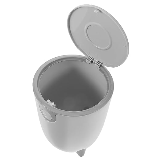 Zerodeko Small Trash Can with Lid Mini Desktop Garbage Bin for Home Office Slim Waste Basket for Kitchen Bathroom Bedroom Portable Indoor Trash Can Cute Design
