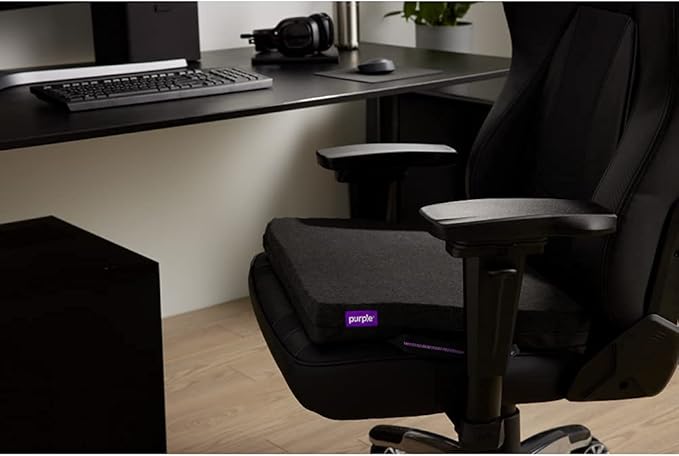 Purple Double Seat Cushion and Back Cushion Bundle