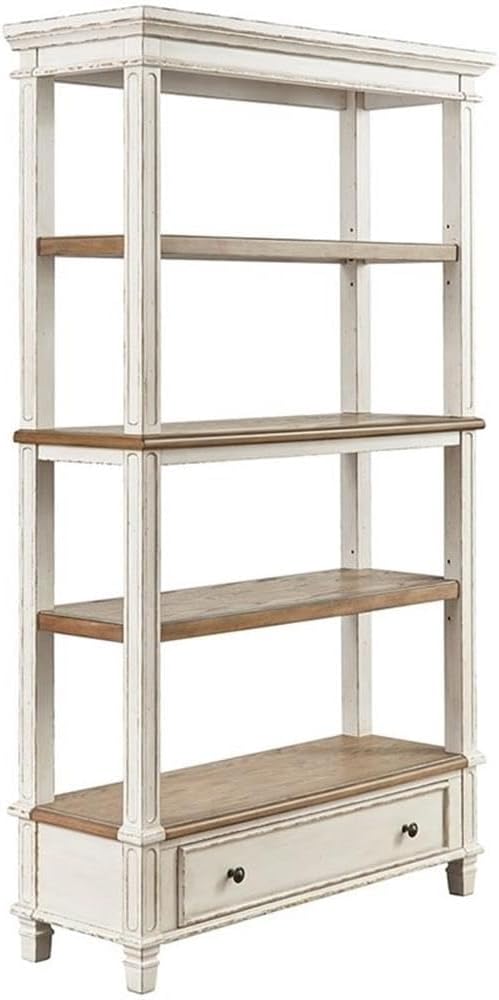 Home Square 2-Piece Furniture Set with 4 Shelf Bookcase & Lift Top Writing Desk