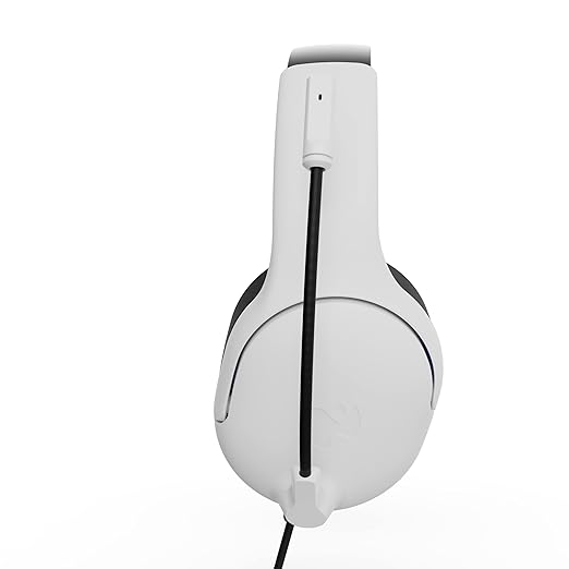 PDP AIRLITE Pro Wired Headset, Licensed Sony PlayStation 5, PlayStation 4, PS5/PS4/PS3/PC, Lightweight Durable Headphones, 3.5mm Audio Jack, Noise-canceling Flip-to-Mute Boom Mic, Frost White