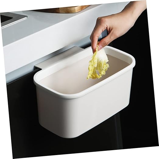 Ciieeo 2pcs Desktop Hanging Trash Cans Cute Slim Rubbish Containers for Bedroom Recycling Waste Bin Organizers